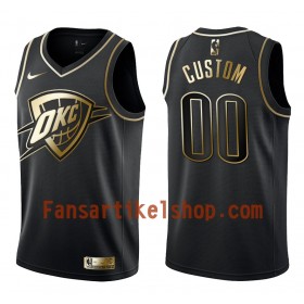 NBA Oklahoma City Thunder Trikot Benutzerdefinierte Nike Schwarz Golden Edition Swingman - Herren